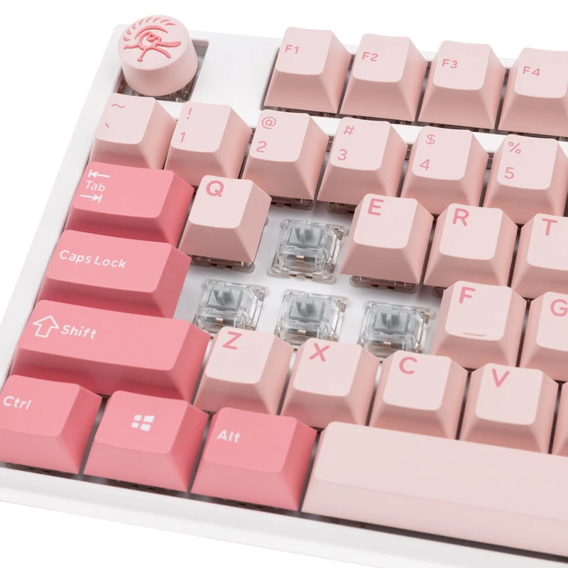 Ducky One 3 TKL klaviatūra, skirta žaidimams, USB, QWERTY, anglų k., rožinė