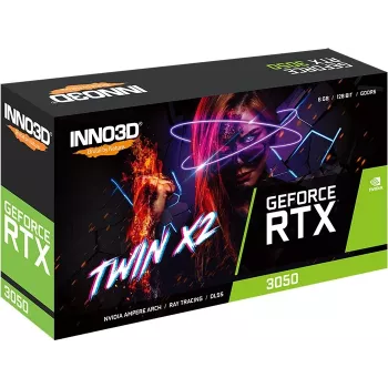 INNO3D GeForce RTX 3050 Twin X2 6GB GDDR6 grafikos plokštė