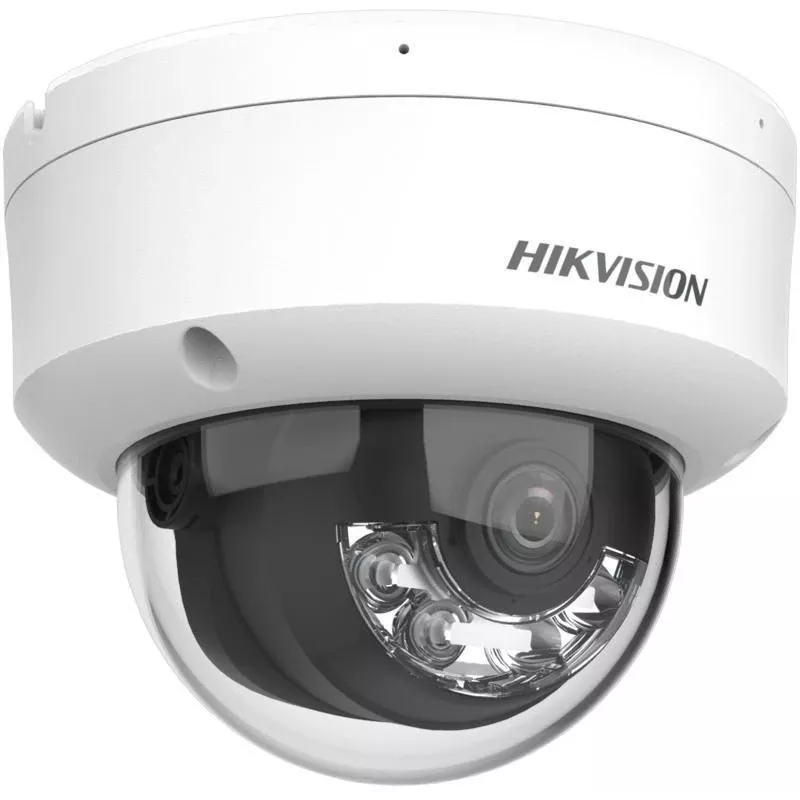 Apsaugos kamerų Hikvision DS-2CD2123G2-LIS2U (2.8 mm) — 6 MP kupolinė, PoE, IR 30 m, WDR 120 dB, microSD iki 512 GB