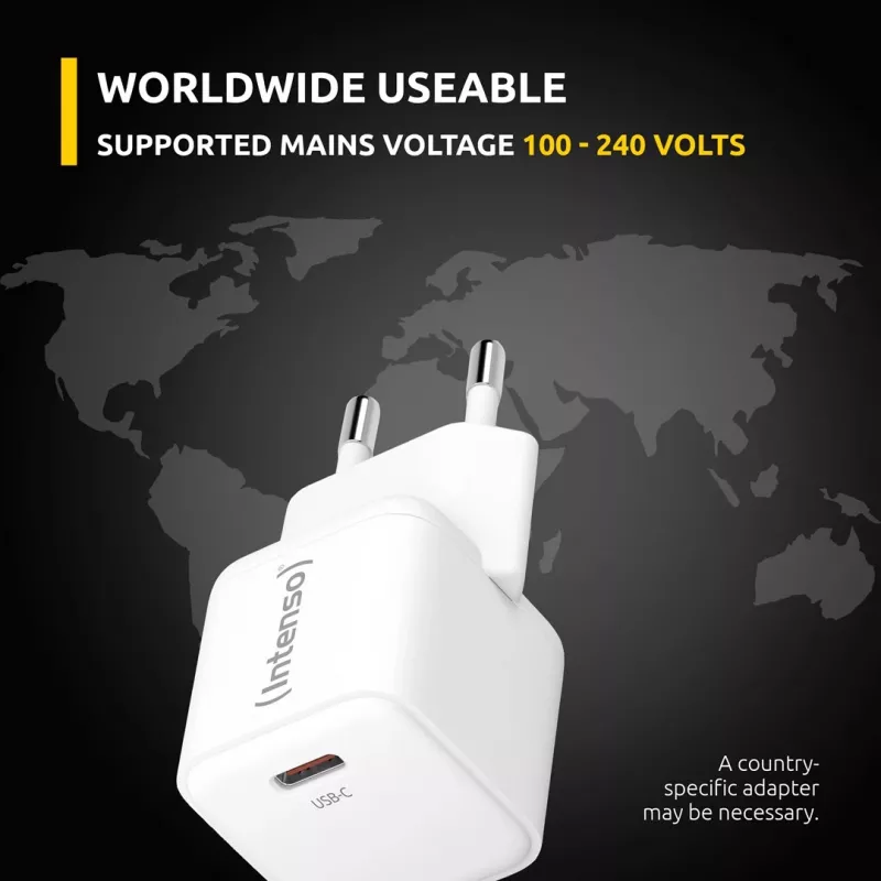 Mobiliojo įrenginio įkroviklis Intenso 7803052 Universalus kintamosios srovės greitasis įkrovimas 20V