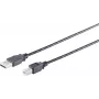 USB 2.0 laidas ShiverPeaks 13-23025 — USB A į USB B, 1 m, juodas