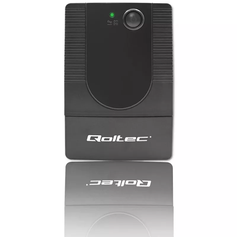Qoltec 53772 nepertraukiamo maitinimo šaltinis (UPS) Line-Interactive 0,65 kVA 360 W 1 kintamosios srovės lizdas
