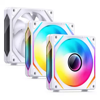 Ventiliatorius Jonsbo ZL-120W PWM ARGB 120mm White — 120 mm, PWM, ARGB
