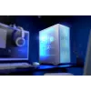 Kompiuterio korpusas LOGIC Dart Pro Midi ARGB baltas — Midi Tower, ATX, 456×200×385 mm, maks. GPU 34 cm, CPU aušintuvo aukštis 155 mm, 3x120mm priekyje + 1x120mm gale, USB 3.0 x2, USB-C x1