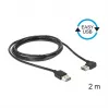 USB kabelis DeLOCK 85557 USB 2.0 2 m juodas