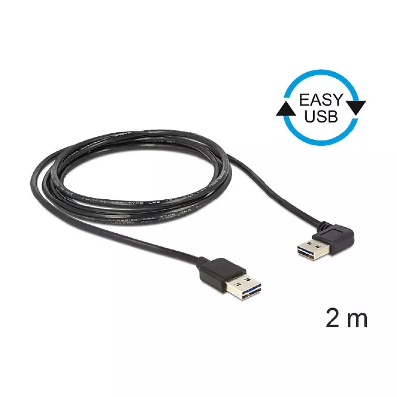 USB kabelis DeLOCK 85557 USB 2.0 2 m juodas