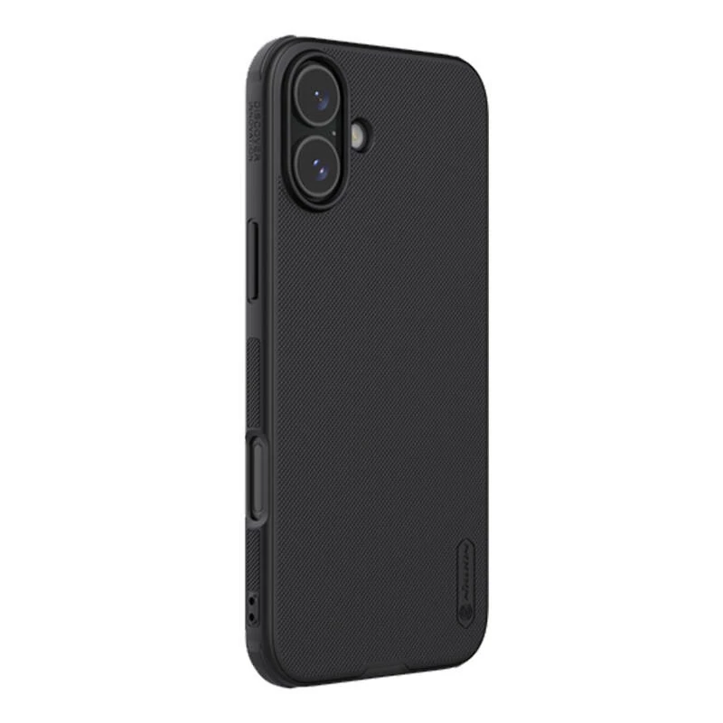 Nillkin Frosted Shield Pro telefono dėklas, skirtas iPhone 16 Plus — juodas, standus matinis galinis paviršius, plonas