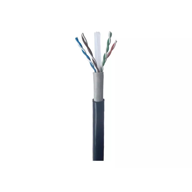 Gembird CAT6 UTP lauko kabelis, monolitinis, 305 m, juodas