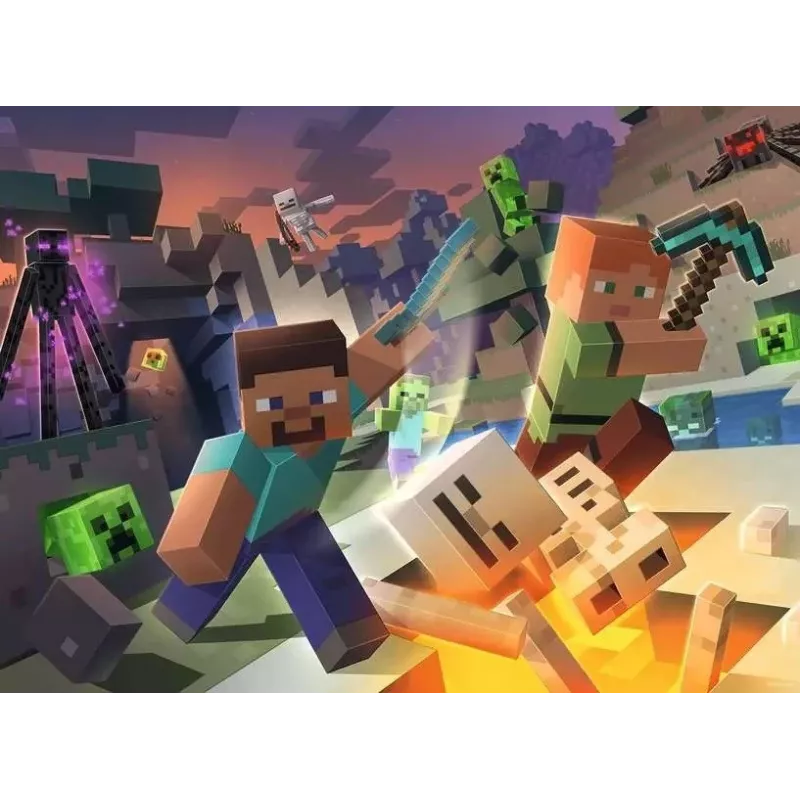 Dėlionė Ravensburger Minecraft 100 vnt. Video žaidimas