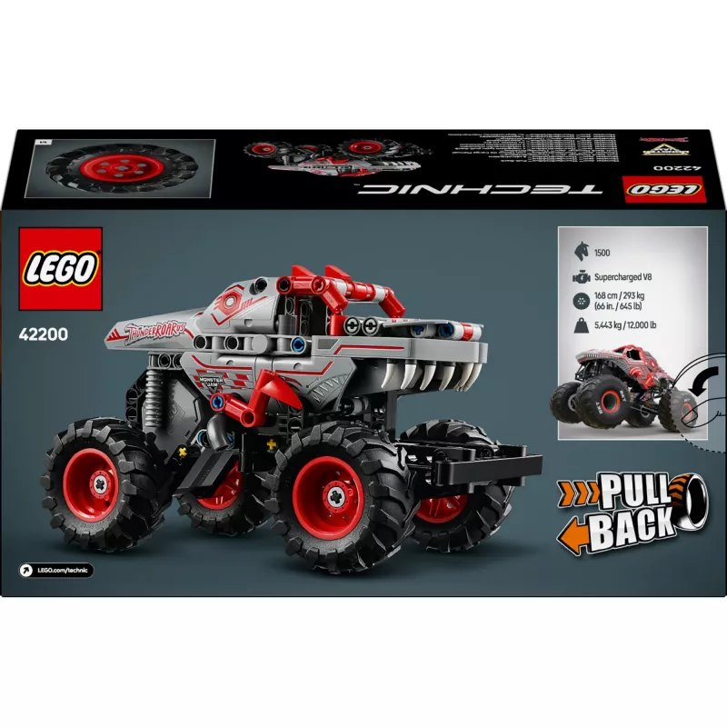 LEGO TECHNIC 42200 Monster Jam™ ThunderROARus™ su atbuline pavara