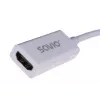 Vaizdo kabelio adapteris SAVIO Mini DisplayPort (kištukas) į HDMI Type A (lizdas) 0,2 m, baltas