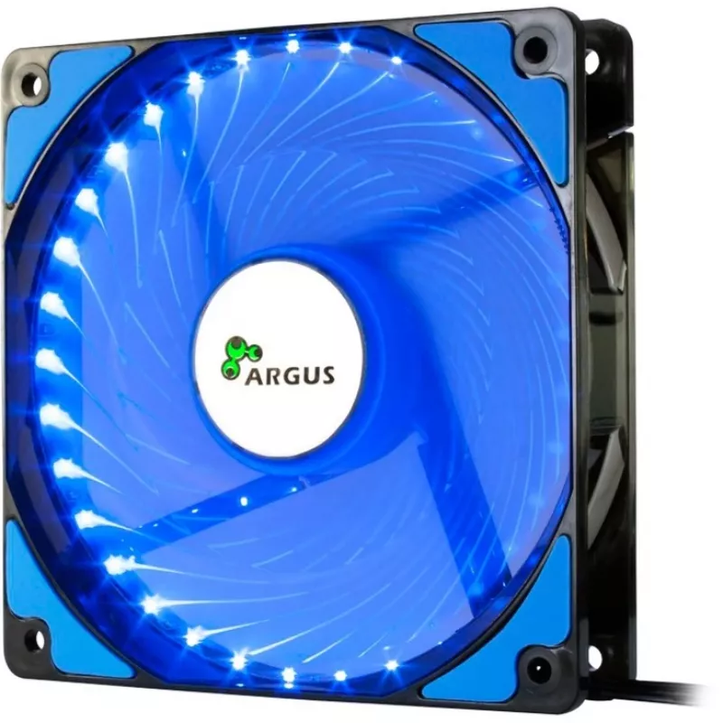 INTER-TECH Argus L-12025 120 mm mėlynos LED korpuso ventiliatorius