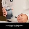 Nešiojamasis plaktuvas Ninja BC251EUGY, 0,57 l dubuo, 11,1 V baterija, nerūdijančio plieno peiliai, permatomas/pilkas