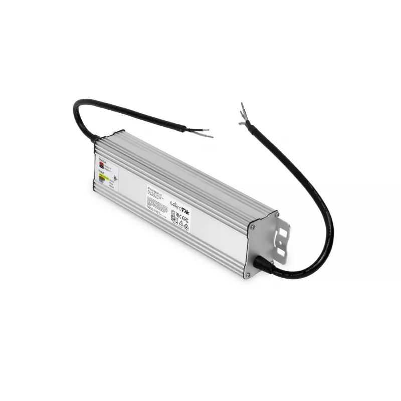 Lauko maitinimo adapteris MikroTik MTP250-53V47-OD 250W, įėjimas 100–240V, cinko korpusas, kompaktiškas 240×46,5×69mm