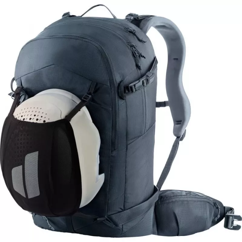 Kuprinė DEUTER Freerider Pro 34+ — techninė freeride slidžių žygiams skirta kuprinė, 34 L, juoda, šalmo laikiklis, klubų diržas