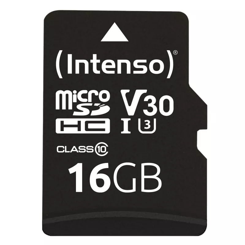 ATMINTIES MIKRO SDHC 16 GB C10/Su adapteriu 3433470 INTENSO