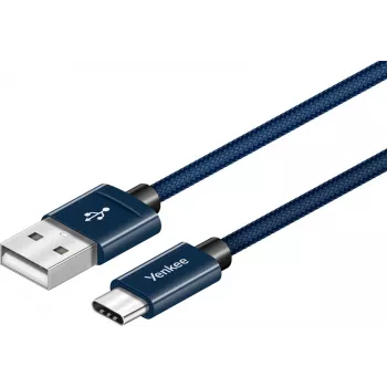 kabelis YENKEE YCU 301 BE USB a 2.0/USB C 1m Fialov