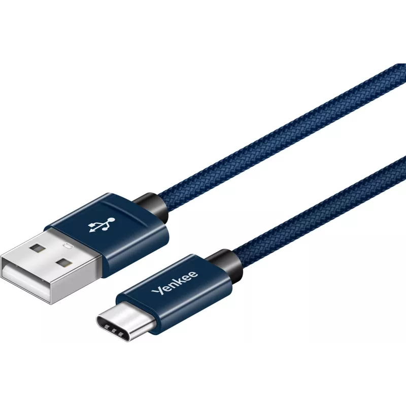 kabelis YENKEE YCU 301 BE USB a 2.0/USB C 1m Fialov