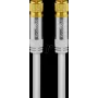Goobay SAT antenos kabelis (135 dB tipo), 4 kartus ekranuotas, 1 m, baltas - paauksuotas, F kištukas > F kištukas (70598)