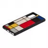 Apsauginis medinis telefono dėklas Man and Wood Galaxy Note 20 Mondrian Wood Juoda