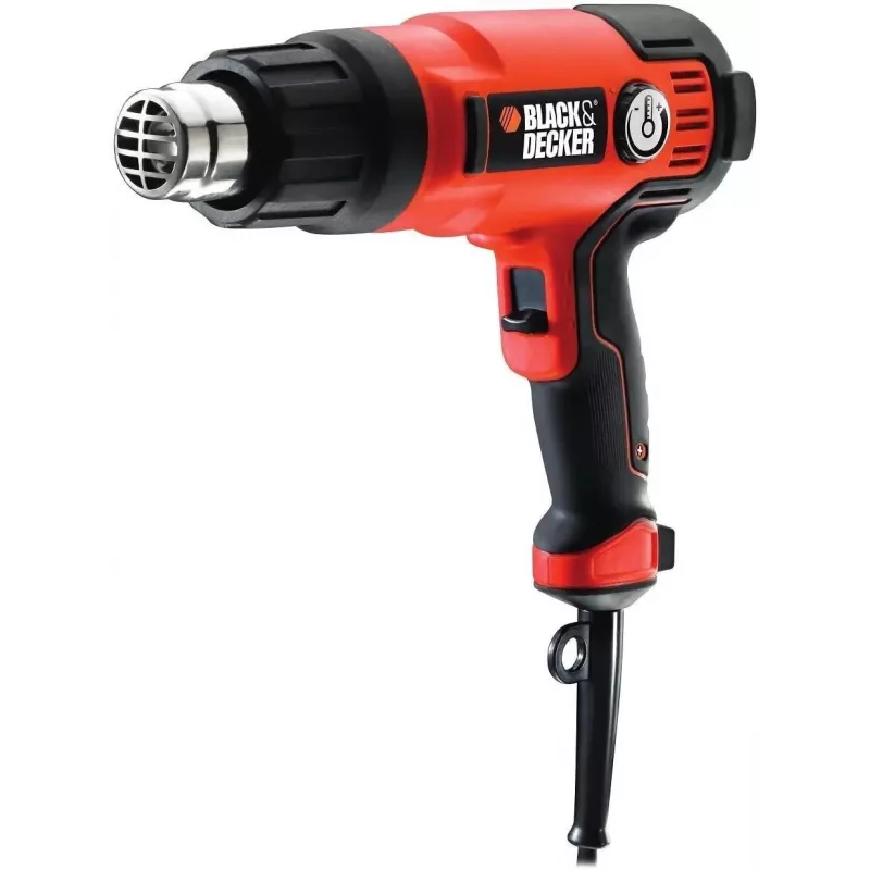 Karšto oro pūstuvas Juoda & Decker KX2200K-QS — 2000 W, 720 L/min, iki 645°C, pistoletinė rankena, 900 g