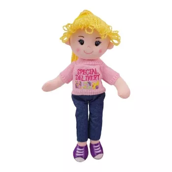 TULILO Olivia skudurinė lėlė 40 cm — minkštas medžiaginis žaislas, tinkamas vaikams