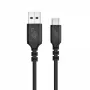 USB-USB C laidas 50 cm silikoninis juodas