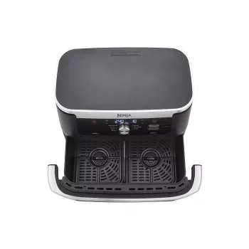 Ninja AF500EU gruzdintuvė Dviguba 10,4 L Atskira 2470 W Karšto oro gruzdintuvė Juoda, Nerūdijantis plienas