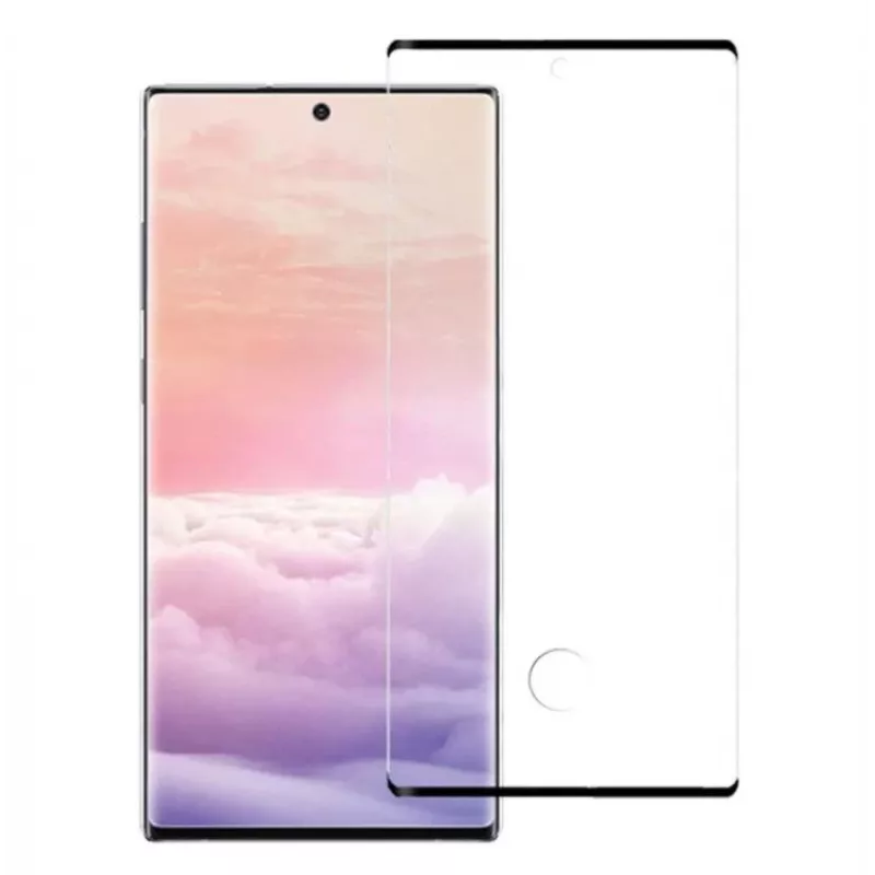 Grūdinto stiklo ekrano apsauga Tellur, skirta Samsung Galaxy Note 10 — 3D pilnas klijavimas, juoda