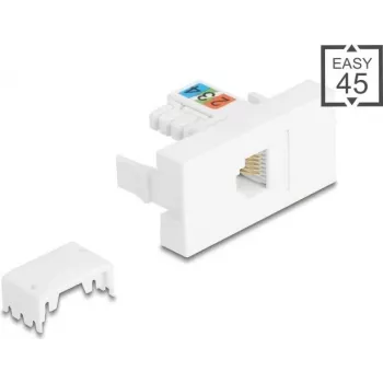 DELOCK Easy 45 modulis RJ12 lizdas LSA UTP baltas 90897 – RJ12 keystone modulis, LSA užbaigimas, UTP