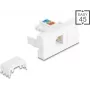 DELOCK Easy 45 modulis RJ12 lizdas LSA UTP baltas 90897 – RJ12 keystone modulis, LSA užbaigimas, UTP