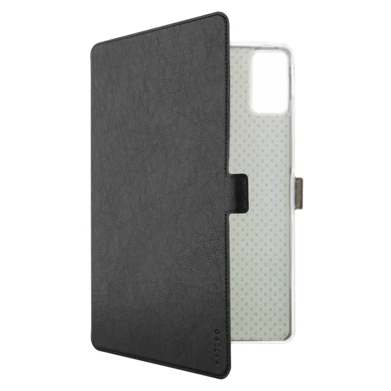 Knygos stiliaus apsauginis dėklas FIXED, skirtas „Xiaomi Redmi Pad SE 11 colių“, sulankstomas stovas, juodos spalvos