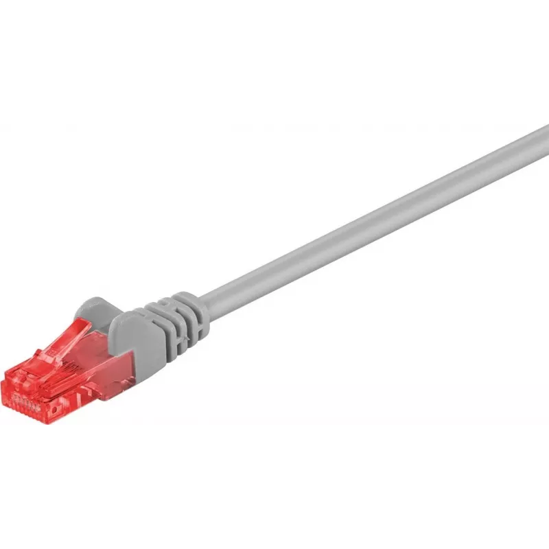 Goobay CAT 6 komutacinis kabelis, U/UTP, pilkas, 3 m - CCA vario mišinys (72576)