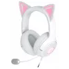 Ausinės Razer Kraken Kitty V2 laidinės USB Type-A baltos — Circumaural, galvos lankelis, 20–20000 Hz, 2 m laidas