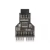 DeLOCK 60045 kabelio lyties keitiklis 9 kontaktų USB 2.0 2 x 9 kontaktų antraštė Juoda