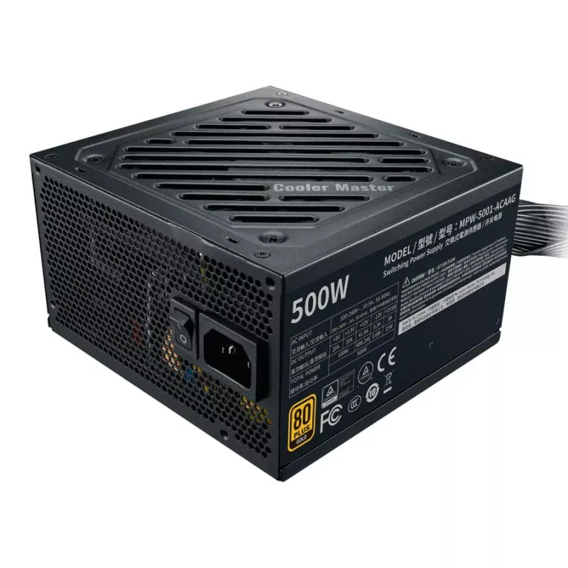 Cooler Master MPW-5001-ACAAG-NL GOLD bulk, ATX, 500W, 80 PLUS GOLD, 120mm, HDB, juodas