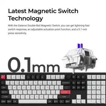 Mechaninė klaviatūra Keychron Q6H-M1 belaidė RGB Carbon Juoda