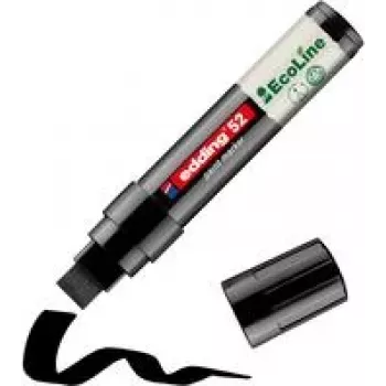 Marker Edding 52 EcoLine juoda antgalis 4,0–15,0 mm, juodas rašalas, pildomas korpusas