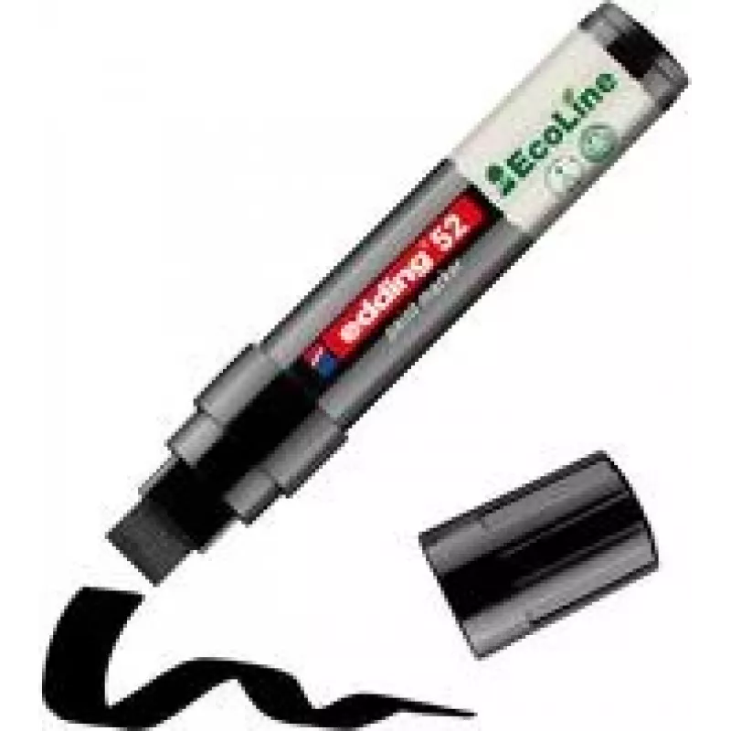 Marker Edding 52 EcoLine juoda antgalis 4,0–15,0 mm, juodas rašalas, pildomas korpusas