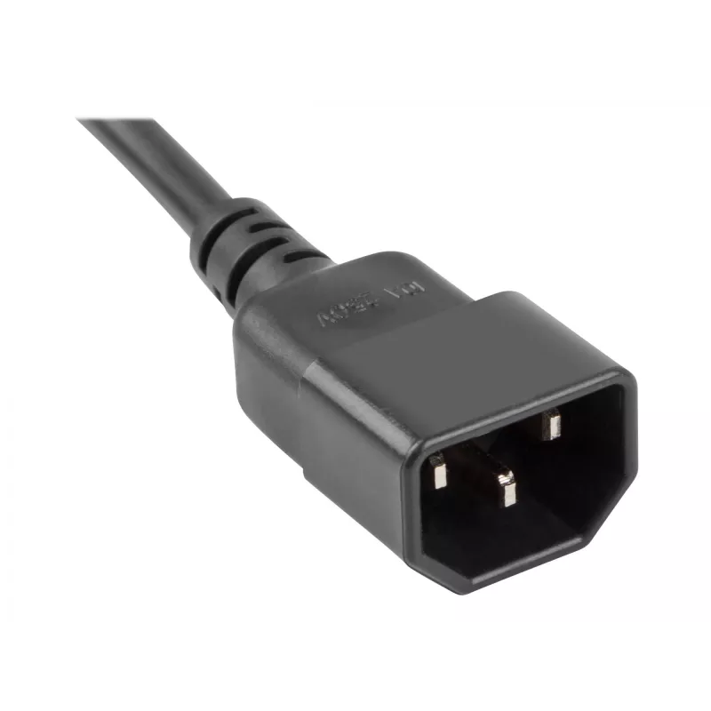 Maitinimo prailgintuvas Lanberg PS0-04E-0100-IEC-BK 1m 4 kintamosios srovės lizdai vidaus patalpoms juodas