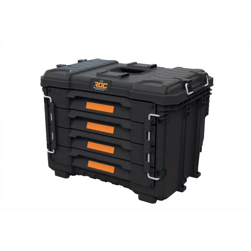 Įrankių dėžė KETER DIY ROC Pro Gear 4 Drawers Unit XL su 4 stalčiais, technopolimeras, 25 L