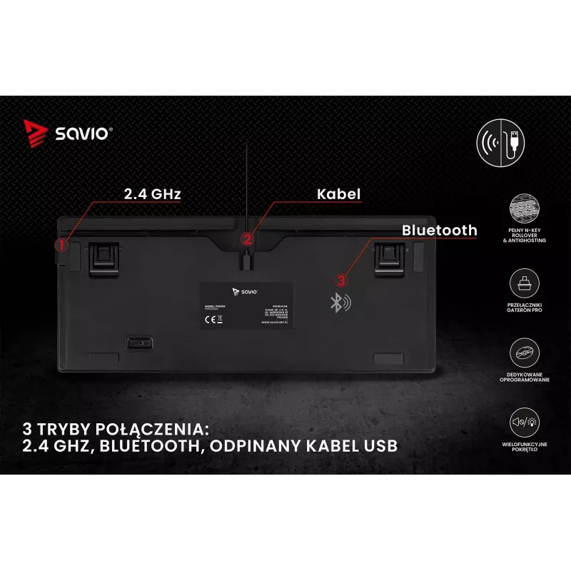 Savio SAVGK-PHENIX Geltona PUDDING Geltona USB