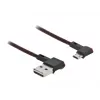 USB kabelis DeLOCK EASY-USB 2.0 Type-A į Micro-B, kištukas, 2 m, juodas