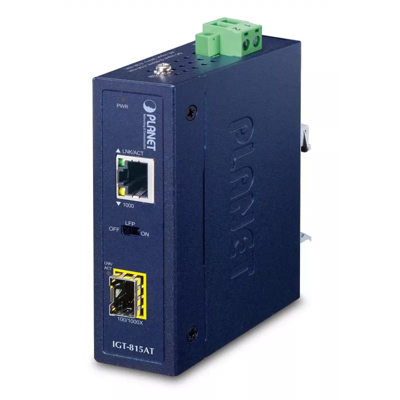 PLANET IGT-815AT tinklo medijos keitiklis 1000 Mbit/s Daugiamodis, Vienmodis Mėlynas