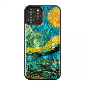 Apsauginis dėklas iKins Apple iPhone 12 Pro Max — žvaigždėta naktis juoda