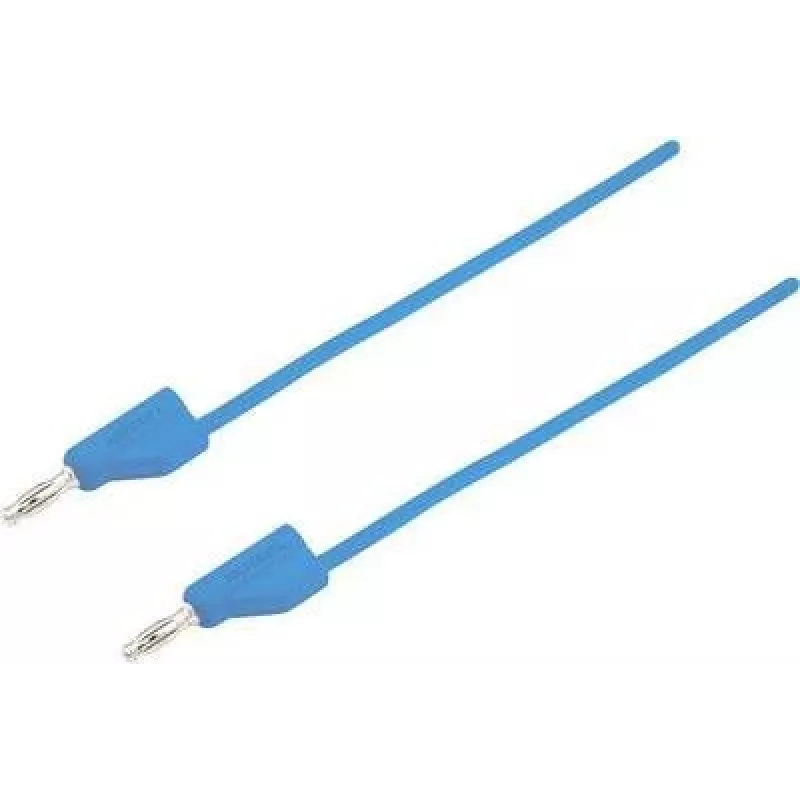 VOLTCRAFT bandomasis laidas [4 mm kištukas – 4 mm kištukas] 0,25 m mėlynas MSB-300 (MSB-300-0.25-BL)