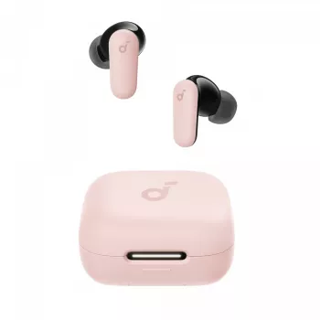 Ausinės Anker P30i belaidės į ausis įdedamos ausinės skambučiams ir muzikai, USB Type-C, Bluetooth, šviesiai rožinės