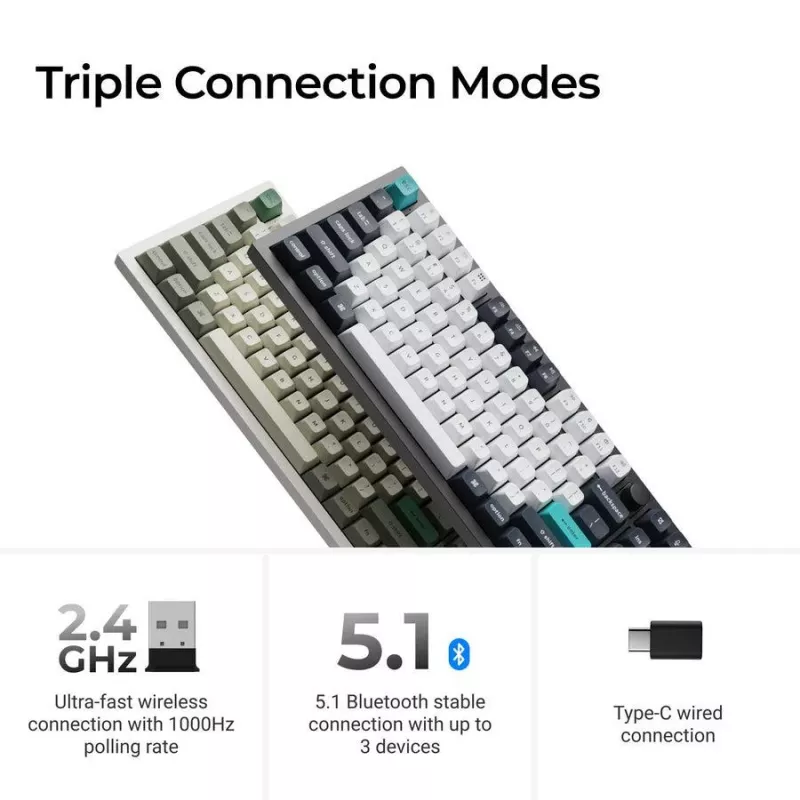 Mechaninė klaviatūra Keychron Q6 Max QMK VIA su Gateron Jupiter jungikliais, pilno dydžio išdėstymas