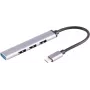 USB-C šakotuvas ShiverPeaks 13-50002 — 4× USB-A 3.0 plonas adapteris USB-C prievadams