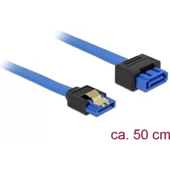 SATA kabelis DeLOCK 84973 0,5 m SATA 7‑kaiščių juoda mėlyna